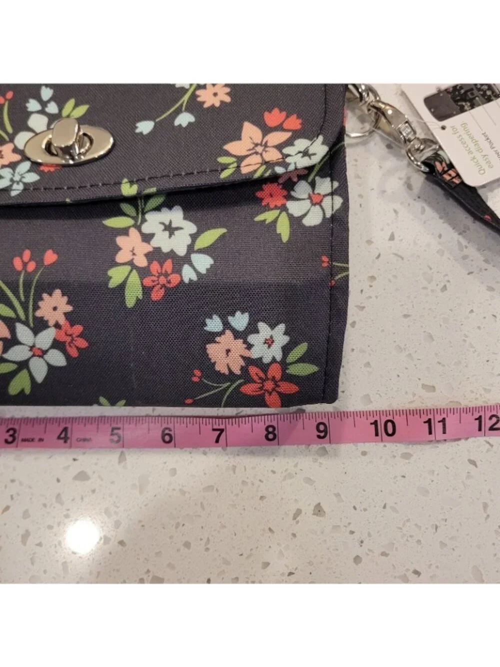 NWT LillyBit Floral Diaper Bag Organizer Crossbody Wristlet Clutch Baby Bag - Picture 6 of 6